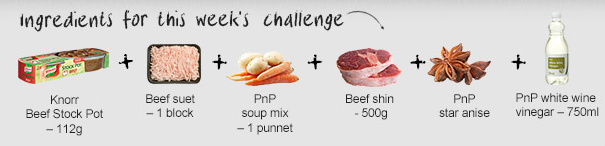 Week 2 Pick and Pay food challenge ingredients