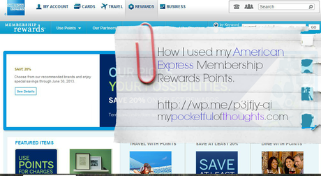 How I used my American Express Membership Rewards
