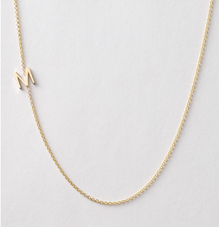 Assymetrical Mini Letter Necklace | Maya Brenner Designs
