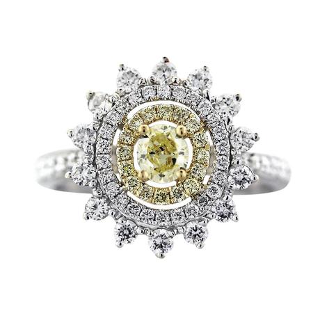 Facney yellow diamond engagement ring