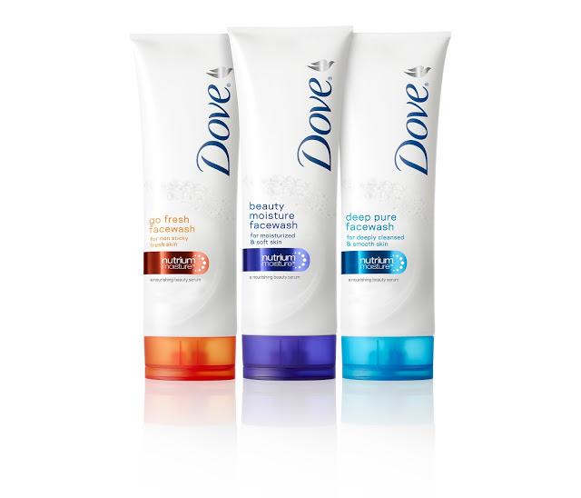 New Dove Beauty Facial Cleansers with NutriumMoisture™ Beauty Serum for bouncy and happy skin