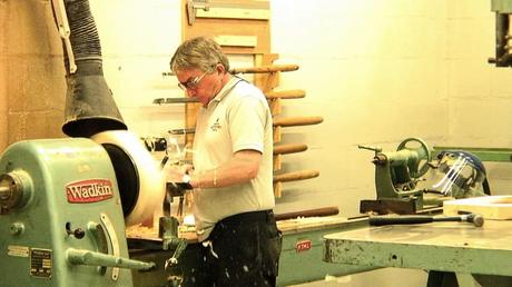carving a wooden mold - waterford crystal - waterford - ireland