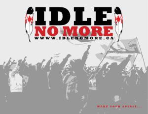 Idle No More feather flag graphic