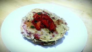 Strawberry & mint Scotch pancakes