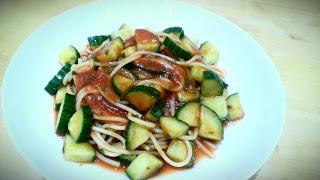 Cucumber, lime & mint linguine