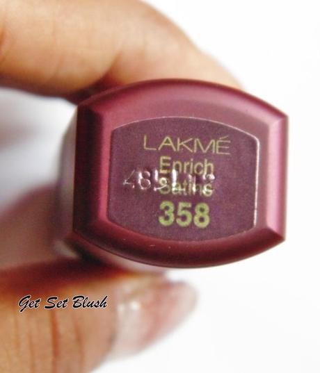 Lakme Enrich Satin Lipstick in 358 - Review,Swatch,LOTD