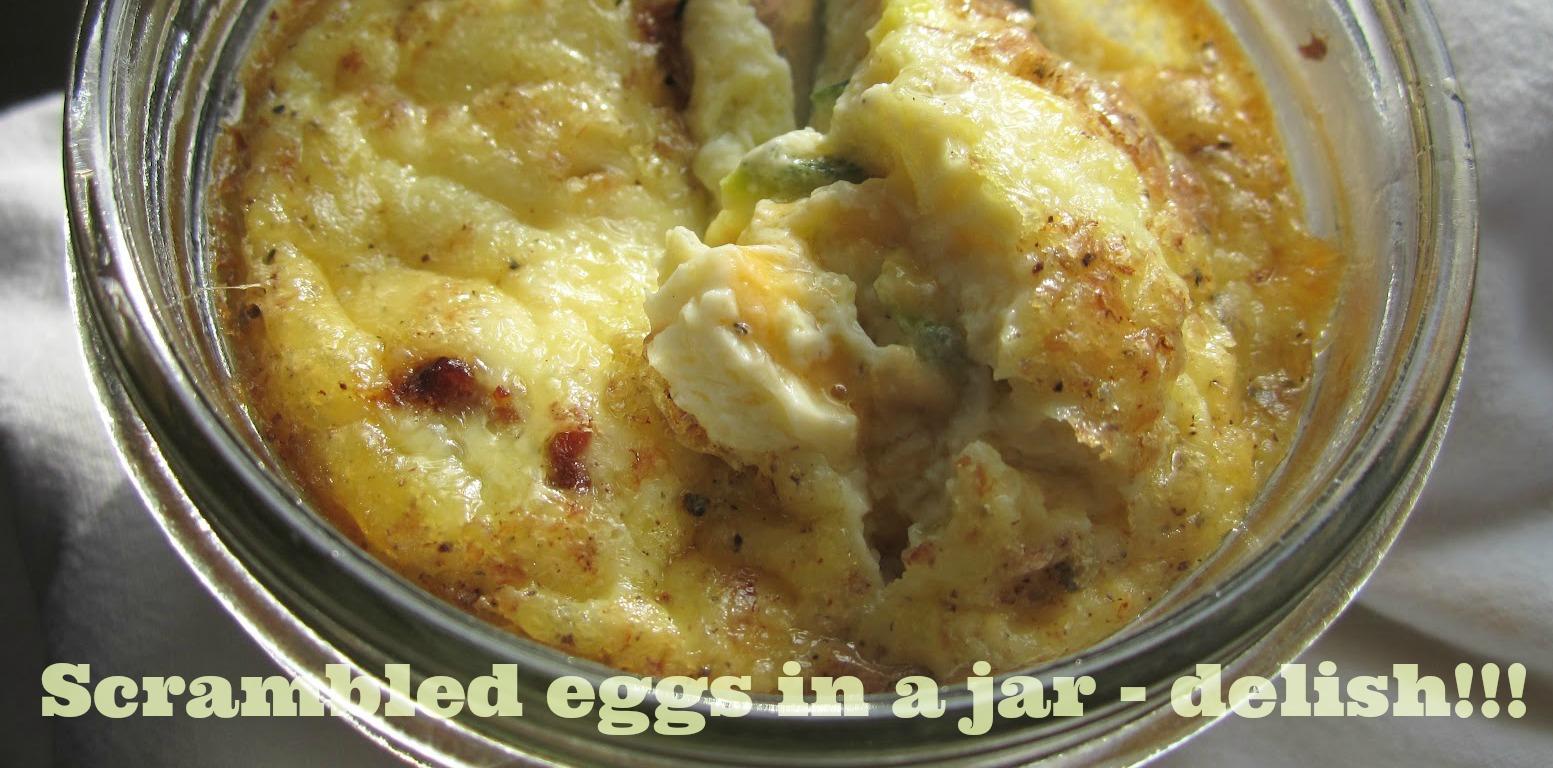 scrambled egg in a jar