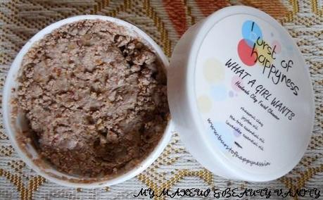 Burst of Happyness what a girl wants+homemade facial cleanser+clay face mask+clay+cleanser