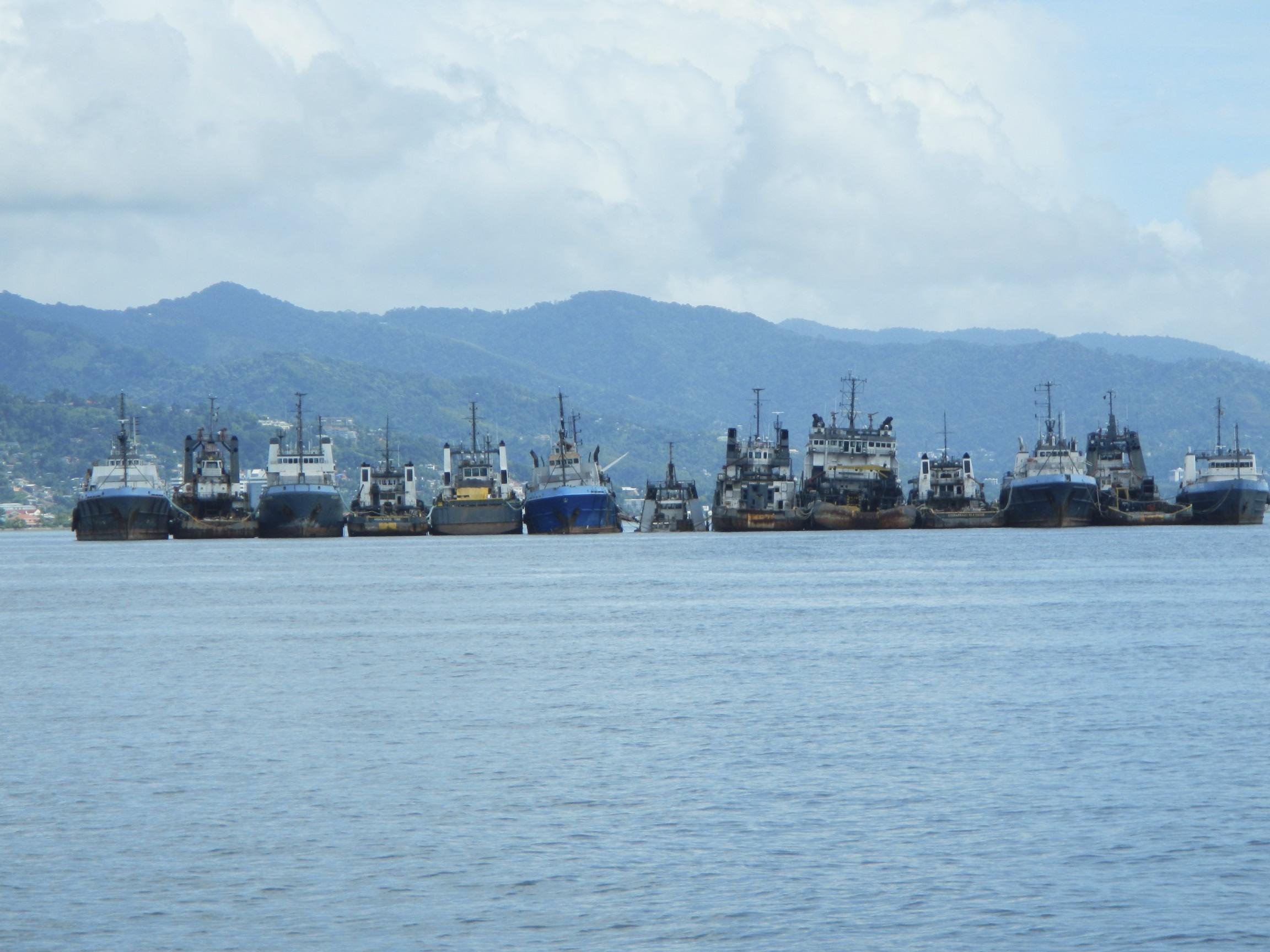 Boats in the Caribbean