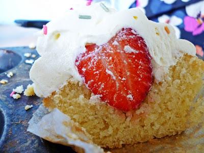 Strawberry Surprise Cupcakes