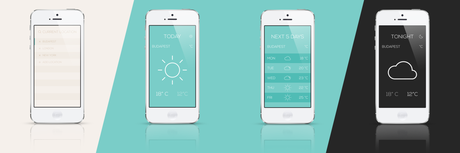 Weather App - Stunning Interface Elements From Mobile Apps, Applications & Webpages