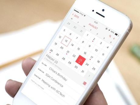 iOS 7 Calendar App Redesign - Stunning Interface Elements From Mobile Apps, Applications & Webpages