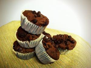 Double Chocolate cherry muffins II