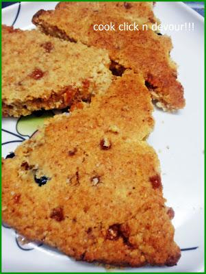 Cranberry-butterscotch scones (Egg-less)
