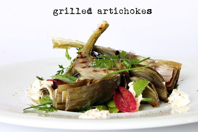 Grilled artichokes with herbs and garlic butter #101