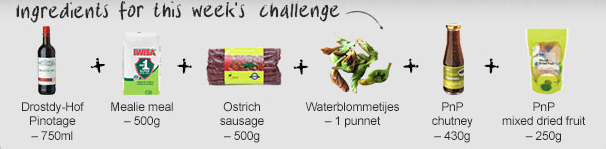 Ingredients for Week 2 PnP Food CHallenge
