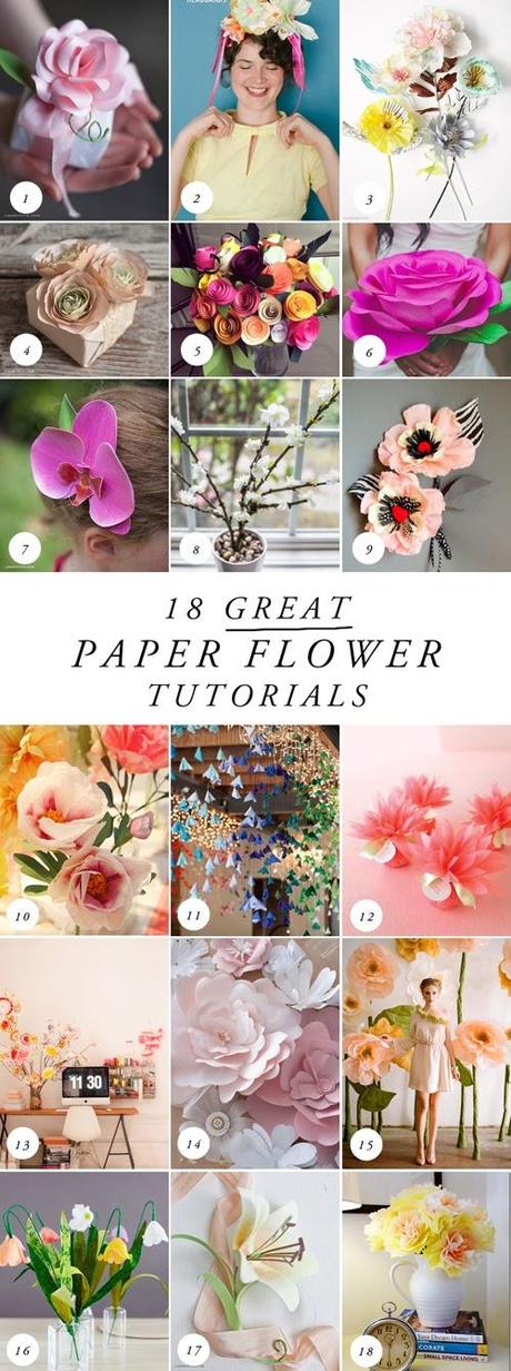 18 MORE best paper flower tutorials