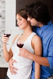 Couple Enjoying Alcohol While Children are Home