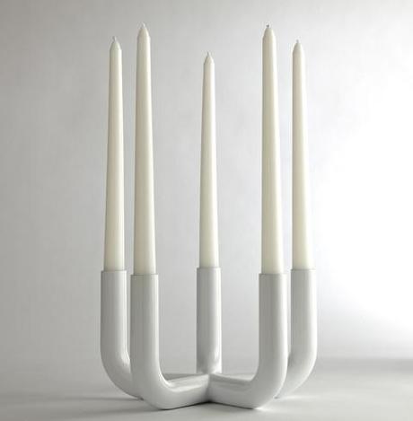 Five candle powder coated aluminum candelabra by Conran at JCPenney