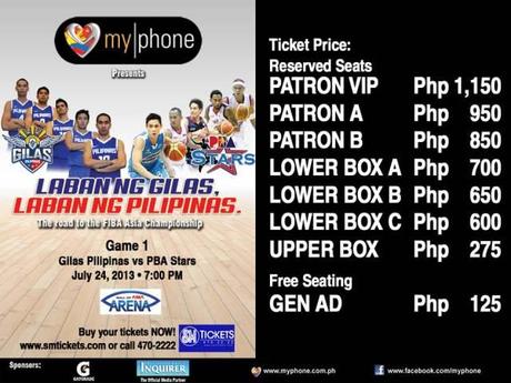 Laban ng Gilas - Laban ng Pilipinas Ticket Prices