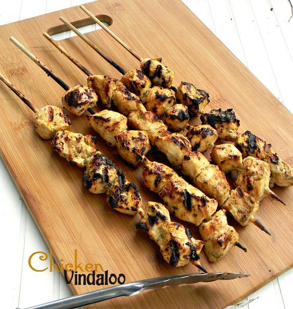 Vindaloo Chicken Skewers