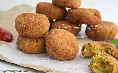 VEGETABLE CUTLETS - Guest Post by RAMONA of CURRY AND COMFORT