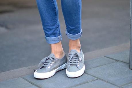 grey superga classic trainers