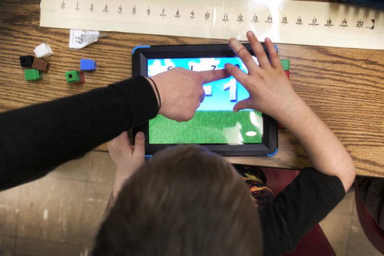 iPads in classroom at Bear Tavern Elementary in Titusville