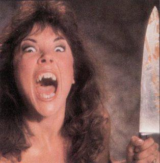 crazy woman with knife