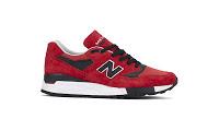 No Gym, No Worry:  New Balance 998 Sneaker in Red/Black