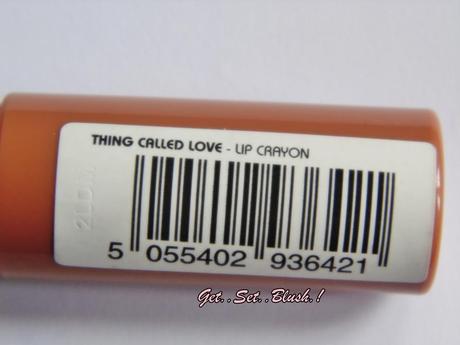 VIVO Cosmetics Colour Stain Lip Crayon in Thing Called Love - Review, Swatches