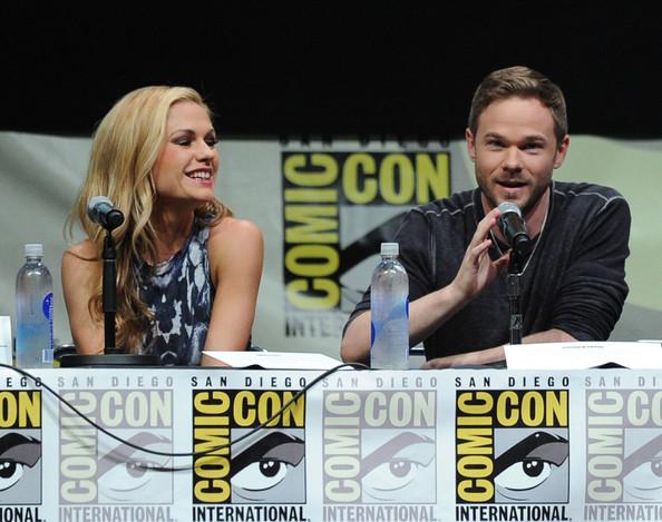 Anna Paquin and Aaron Ashmore 20th Century Fox Panel Kevin Winter Getty