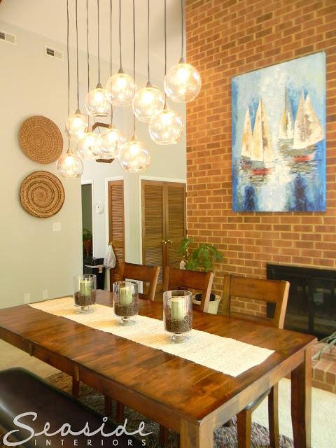Dining Room Design Makeover using the CB2 Firefly Pendant!