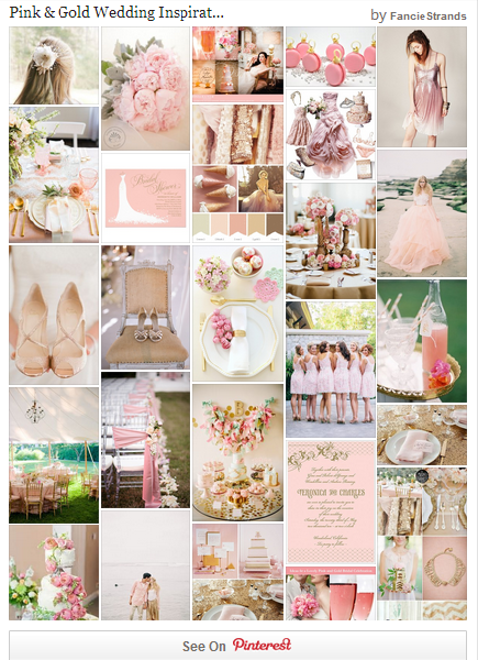 Pink & Gold Wedding Inspiration Board