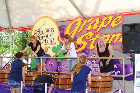 Vevay, Indiana: Swiss Wine Festival Media Celebrity Grape Stomp