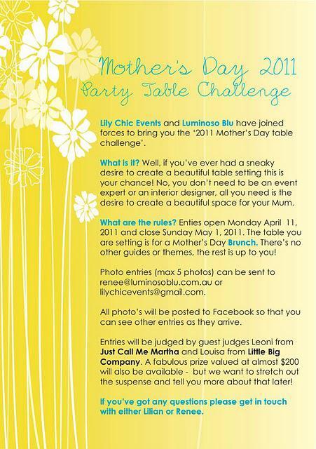 Enter this Party Table Challenge -  Win Fantastic Prizes