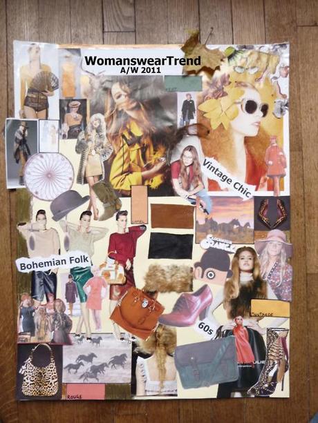 Latest Job: creating Fashion Moodboards for this Autumns Trends. 
It took me all weekend to create these trend report boards for a certain high street chain, to help them get across the current trends that are appearing in there store. 
Vintage chic, Leather, Ballerina, folk and 60s are among the most prominent trends in the collections alongside American Preppy and Childrens color Blocking for the back to school season.
Look out for my 3 other moodboards in the following posts. 
xoxo LLM