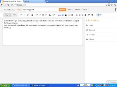 Blogger new UI