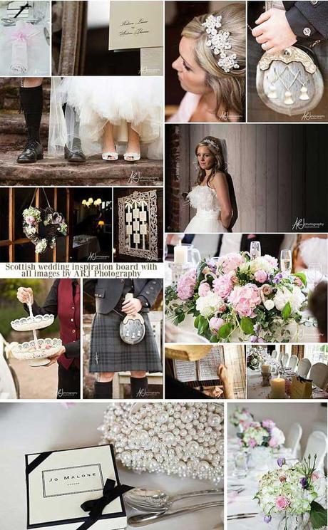 Scottish wedding blog inspiration board by ARJ Photography