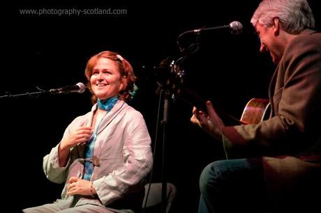 Photo - Mairi Campbell and Dave Francis (the Cast), performing at the opening ceremony for the Edinburgh Mela 2011