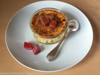 Rhubarb Crème Brûlée without the cream