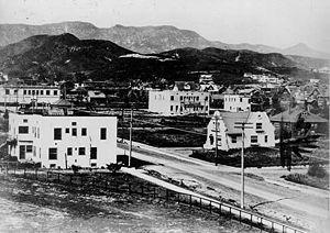 The intersection of Hollywood and Highland, 19...