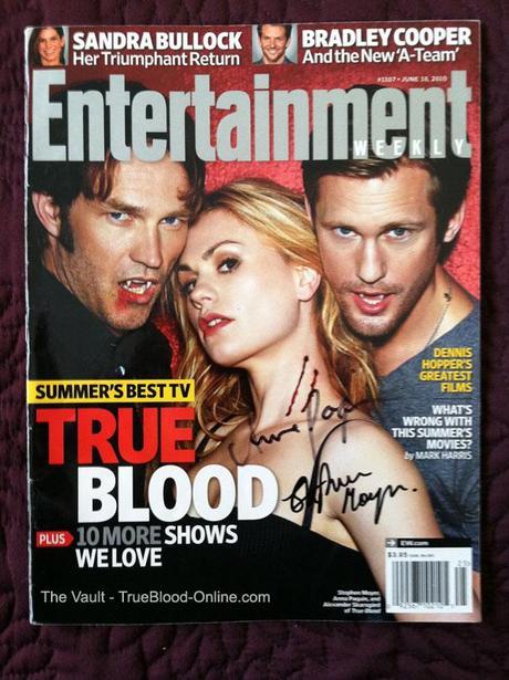 Charity Auction Quickies of Magazines signed by Anna Paquin, Stephen Moyer and Deborah Ann Woll