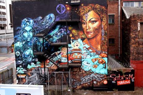 finalwall2 460x306 Video: Subism paint Manchesters largest Mural