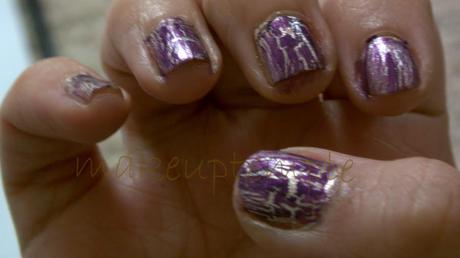 Swatches: Nail Polish: Crackle Nail Polish: 17 Purple Crackle Top Coat Swatches