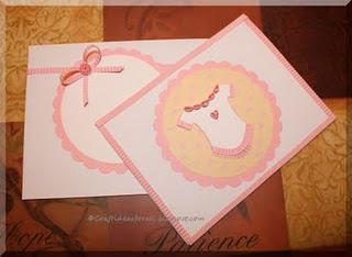 Baby Shower Greeting Card with Paper Quilling