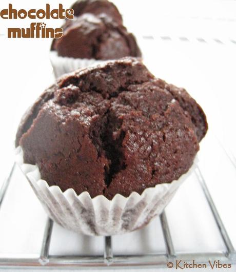 Chocolate Muffins - My blog turns one today!!!