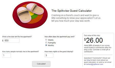 The Splitwise Guest Calculator