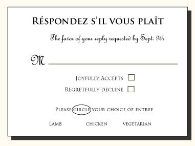 5 Types of Wedding RSVP Card Wording