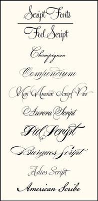 Wedding Font Combinations